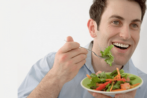 Eating vegetable salad while treating prostatitis