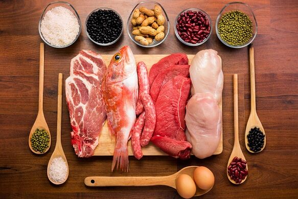 Meat and fish products are shown in prostatitis